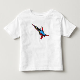 超音クール速ジェット戦闘機デザイン子供へ トドラーTシャツ
