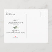 超音波おもしろいベビーシャワーピンク招待状 インビテーションポストカード (裏面)