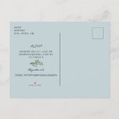 超音波おもしろいベビーシャワーブルー招待状 インビテーションポストカード (裏面)