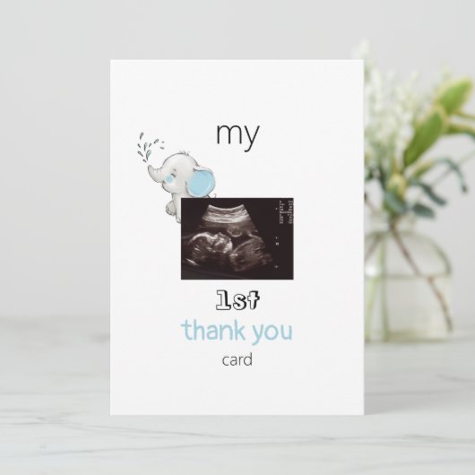 超音波おもしろい第1のサンキューカードベビー表示 サンキューカード (スタンド正面)