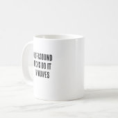 超音波の技術は波で行う コーヒーマグカップ (正面左)