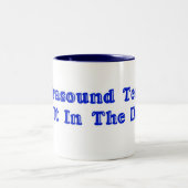 超音波の技術は濃紺の泡丸太のそれをします ツートーンマグカップ (中央)