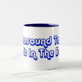 超音波の技術は濃紺3Dロゴのそれをします ツートーンマグカップ (中央)