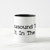 超音波の技術は真黒のタイプロゴのそれをします マグカップ (中央)