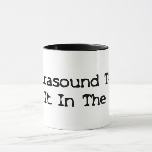 超音波の技術は真黒のタイプロゴのそれをします マグカップ (中央)