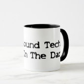 超音波の技術は真黒のタイプロゴのそれをします マグカップ (正面右)