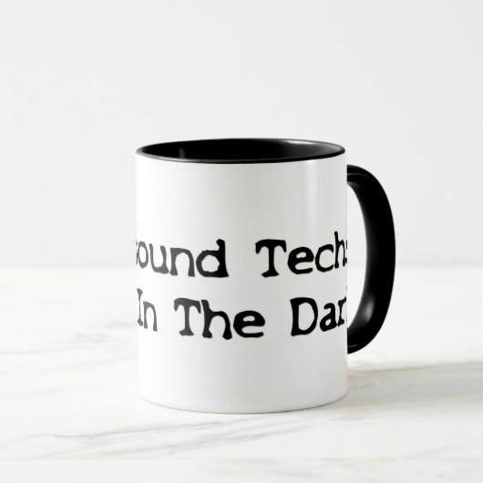 超音波の技術は真黒のタイプロゴのそれをします マグカップ (正面右)