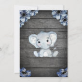 超音波エレファントベイビーシャワー招待状, ラスティック 招待状 (裏面)