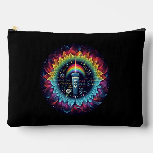 超音波カラフル超音波物理学 アクセサリーポーチ (正面)