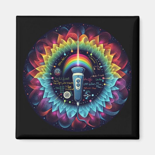 超音波カラフル超音波物理学 マグネット (正面)