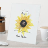 超音波シンプルひまわり可愛い一本お願い 台座サイン (インサイチュ)