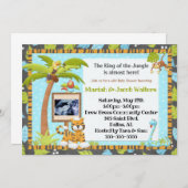 超音波ジャングルベビーシャワー招待状 招待状 (正面/裏面)