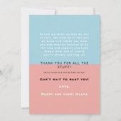 超音波ツイおもしろいン1番目のサンキューカードベビービュー サンキューカード (裏面)