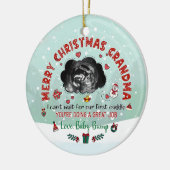 超音波パーソナライズされたオーナメントおばあちゃんワイできない セラミックオーナメント (左)