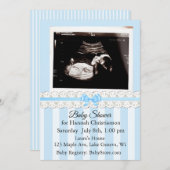 超音波パーソナライズされたベビーシャワー招待状 招待状 (正面/裏面)