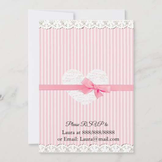 超音波パーソナライズされたベビーシャワー招待状 招待状 (裏面)