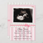 超音波パーソナライズされたベビーシャワー招待状 招待状 (正面/裏面)