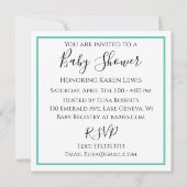 超音波パーソナライズされた写真ベビーシャワー 招待状 (裏面)