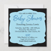 超音波パーソナライズされた写真ベビーシャワー 招待状 (裏面)