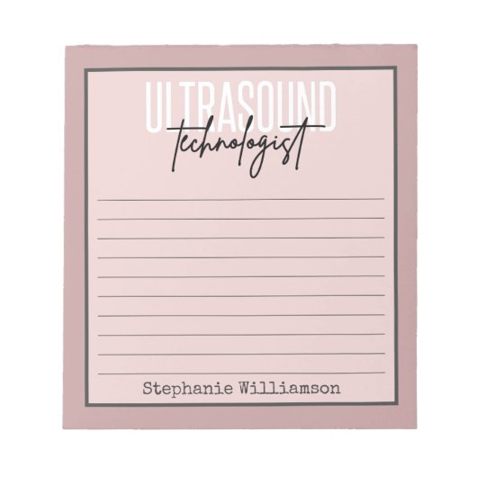 超音波パーソナライズされた技術者 ノートパッド (正面)