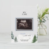 超音波ベビーシャワー外が寒いありがとう サンキューカード (スタンド正面)