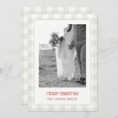 超音波ベビー告知ファミリーホリデーカード シーズンカード (正面/裏面)