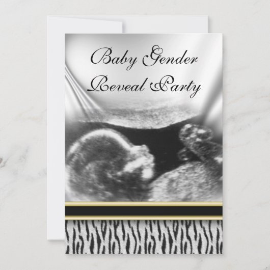 超音波ベビー性発現パーティの招待状 招待状 (正面)