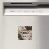 超音波ボーホーな農村風妊娠発表カード マグネット (インサイチュ (食洗機))