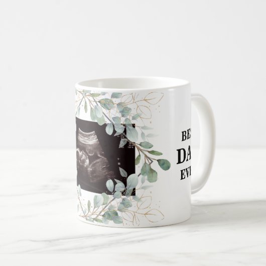 超音波写真の葉の最高のパパは常に中性 コーヒーマグカップ (正面右)