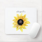 超音波写真ひまわり可愛いプレゼント マウスパッド (マウス)
