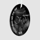 超音波写真テンプレートカスタム オーナメント (正面)
