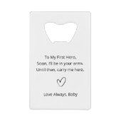 超音波写真パパカード用ソノグラムギフト クレジットカード栓抜き (正面)