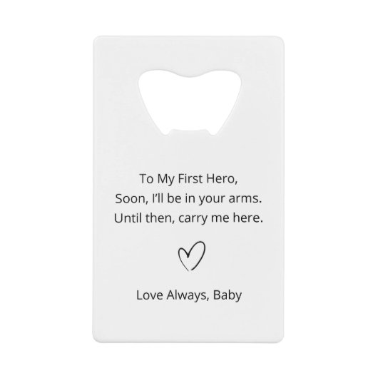 超音波写真パパカード用ソノグラムギフト クレジットカード栓抜き (正面)