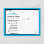 超音波写真ベビーシャワー招待状 ポストカード (裏面)