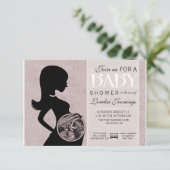 超音波写真ベビーシャワー招待状 招待状 (スタンド正面)