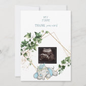 超音波写真少年ありがとうベビーの視点 サンキューカード (正面)