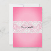 超音波及びレースのベビーシャワー招待状 招待状 (裏面)