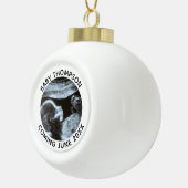 超音波妊娠ジェンダー明らかにソノグラム セラミックボールオーナメント (右)