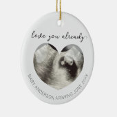 超音波妊娠告知キープサケハート セラミックオーナメント (右)