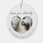 超音波妊娠告知キープサケハート セラミックオーナメント (左)