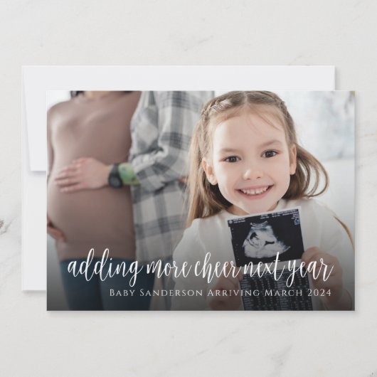 超音波妊娠告知ホリデーカード サンキューカード (正面)