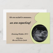 超音波妊娠告知写真 案内状 (正面/裏面)