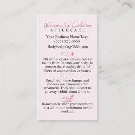 超音波式脂肪キャビテーションアフターケア体彫刻 名刺