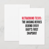 超音波技術：すべての背後にある歌われていないヒーロー サンキューカード (正面/裏面)