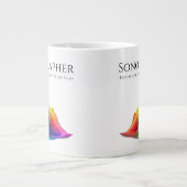 超音波撮影カラフル波 ジャンボコーヒーマグカップ (正面)