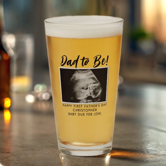 超音波撮影パパ第1父の日ガラス タンブラーグラス