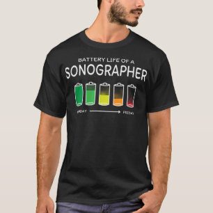 超音波撮影器の電池寿命T Tシャツ