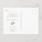 超音波来のベビーシャワー金ゴールド文字 ポストカード (裏面)