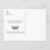 超音波来の間もなく赤ちゃんシャワー白 インビテーションポストカード (裏面)