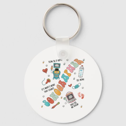 超音波検査技師ソノグラフスクールナースS キーホルダー (正面)